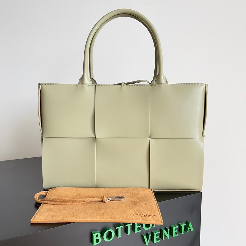 Bottega Veneta Handbags 609175 Plain grain cave stone green brown